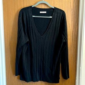 Black Cable Knit Sweater